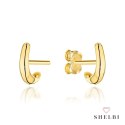 Kolczyki złote subtelnie zawinięte 585 SHELBI