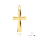 Krzyżyk złoty zdobiony diamentowaniem pr. 585 585 SHELBI