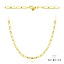 Naszyjnik złote podłużne ogniwa - 42 cm 585 SHELBI