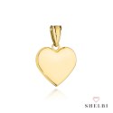 Zawieszka złota gładkie serduszko małe pr. 585 na prezent 585 SHELBI