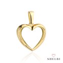 Zawieszka złota kontur serca duża 585 SHELBI