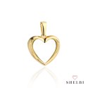 Zawieszka złota kontur serca mała pr. 585 na prezent 585 SHELBI