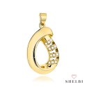 Zawieszka złota łezka zdobiona cyrkoniami 585 SHELBI
