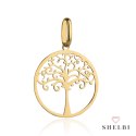 Zawieszka złote drzewko szczęścia w kole 585 SHELBI