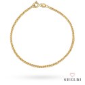 Bransoletka złota - splot Lisi Ogon na nogę 585 SHELBI
