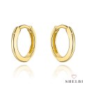 Kolczyki złote gładkie kółeczka na kreolu 585 SHELBI