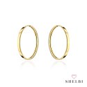 Kolczyki złote gładkie kółka - 2,3mm 585 SHELBI
