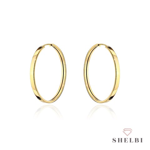 Kolczyki złote gładkie kółka - 2,3mm 585 SHELBI