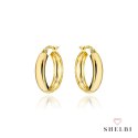 Kolczyki złote koła na angielskim zapięciu - 1,8 cm 585 SHELBI