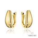 Kolczyki złote podłużne łezki na angielskim zapięciu 585 SHELBI
