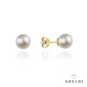 Kolczyki złote z perłą 585 SHELBI