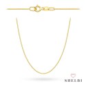 Łańcuszek złoty pr. 585 - splot kostka 50 cm 585 SHELBI