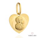 Medalik Matka Boska Częstochowska serce pr. 585 na prezent 585 SHELBI