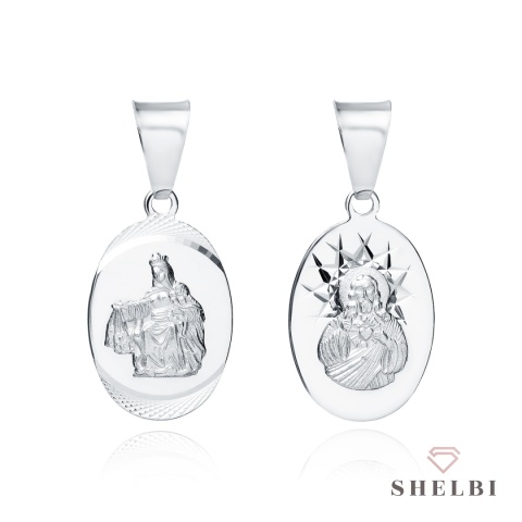 Medalik Matka Boska Szkaplerzna Szkaplerz srebro Komunia Św. Chrzest Św. Bierzmowanie