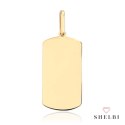 Zawieszka wisiorek gładki prostokąt z zaokrąglonymi brzegami pod grawer pr. 585 585 SHELBI