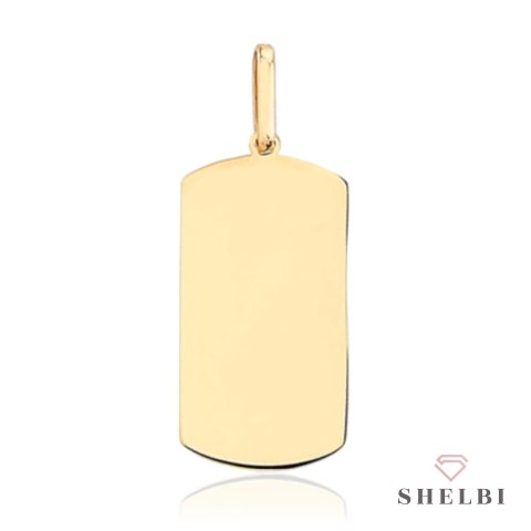 Zawieszka wisiorek gładki prostokąt z zaokrąglonymi brzegami pod grawer pr. 585 585 SHELBI