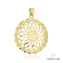 Zawieszka złota ażurowy kwiat w kole 585 SHELBI