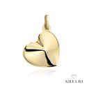 Zawieszka złota dwustronne serce 3D 585 SHELBI