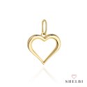 Zawieszka złota kontur serca 585 SHELBI