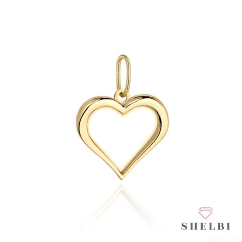 Zawieszka złota kontur serca 585 SHELBI