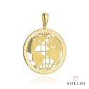 Zawieszka złota kula ziemska średnia 585 SHELBI