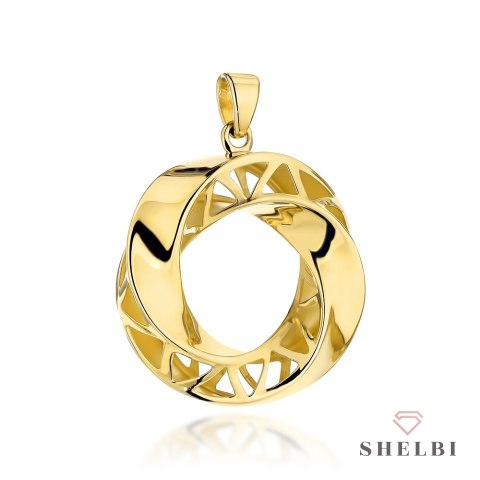 Zawieszka złota pleciona z ażurowym zdobieniem 585 SHELBI