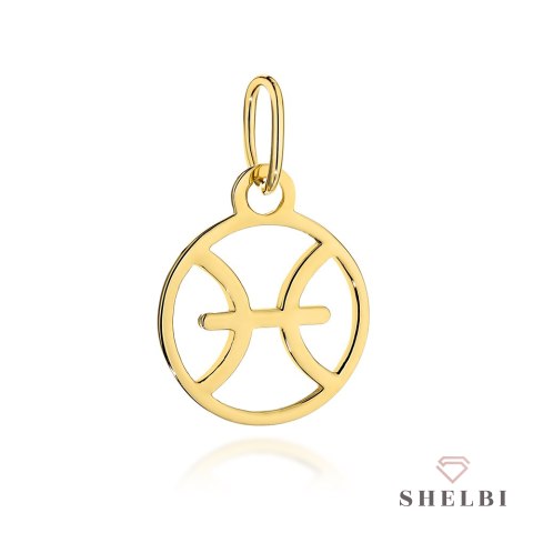 Zawieszka złota znak zodiaku RYBY 585 SHELBI