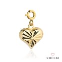 Zawieszka/charms diamentowane serce pr. 585 na prezent 585 SHELBI