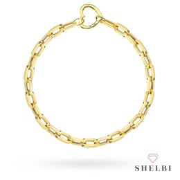 Bransoletka złota ogniwa i serce