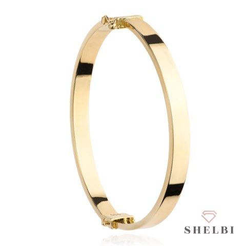 Bransoletka złota szeroka sztywna