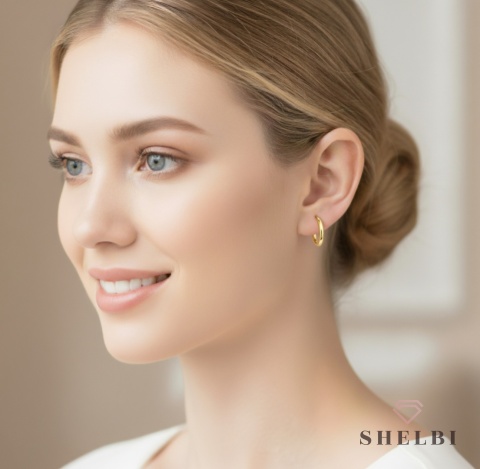 Kolczyki złote kółka kółeczka na prezent 1,8cm 18mm złoto 333 + dedykacja