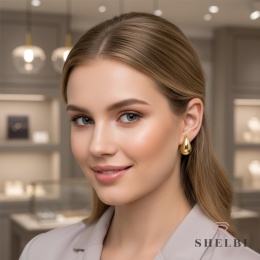 Kolczyki złote krople 585 SHELBI