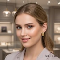Kolczyki złote krople małe 585 SHELBI łezki kolczyki
