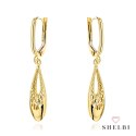 Kolczyki złote wiszące łezki z ażurem 585 SHELBI