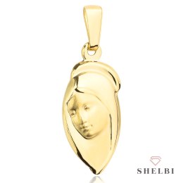 Medalik złoty twarz Matki Boskiej 585 SHELBI