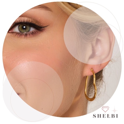 Kolczyki złote serca ze stali szlachetnej PVD