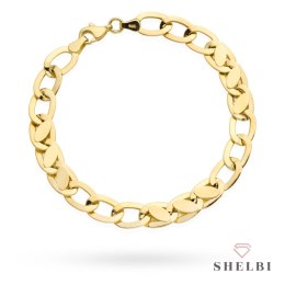 Bransoletka złota owalne puste i pełne