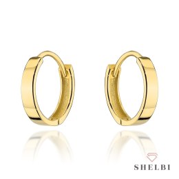 Kolczyki złote klasyczne kółeczka na kreolu 585 SHELBI
