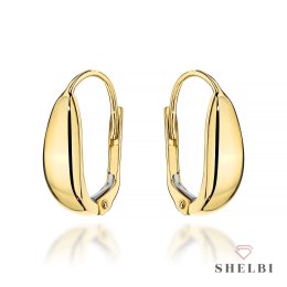 Kolczyki złote łezki klasyczne gładkie 585 SHELBI