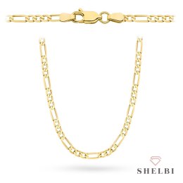 Łańcuszek złoty pr. 585 - splot figaro 60 cm 585 SHELBI