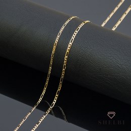 Łańcuszek złoty pr. 585 - splot figaro 60 cm 585 SHELBI