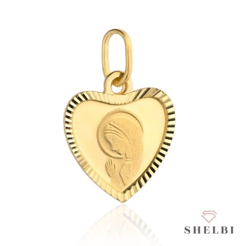 Medalik Matka Boska modląca się w sercu