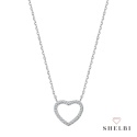 Naszyjnik z seruszkiem serce srebro 925 na prezent