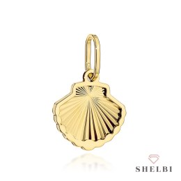 Zawieszka złota diamentowana muszelka