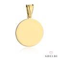 Zawieszka złota gładkie pełne kółko 585 SHELBI