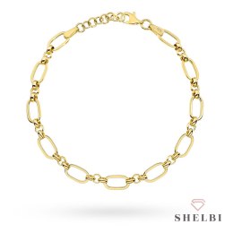 Bransoletka złota ogniwa i kółeczka 585 SHELBI