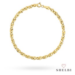 Bransoletka złota - splot irydia szeroki 585 SHELBI