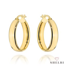 Kolczyki złote koła na angielskim zapięciu - 1,8cm 585 SHELBI