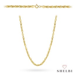 Naszyjnik złoty - splot irydia szeroki 585 SHELBI
