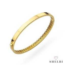 Bransoletka złota sztywna o gładkim wykończeniu